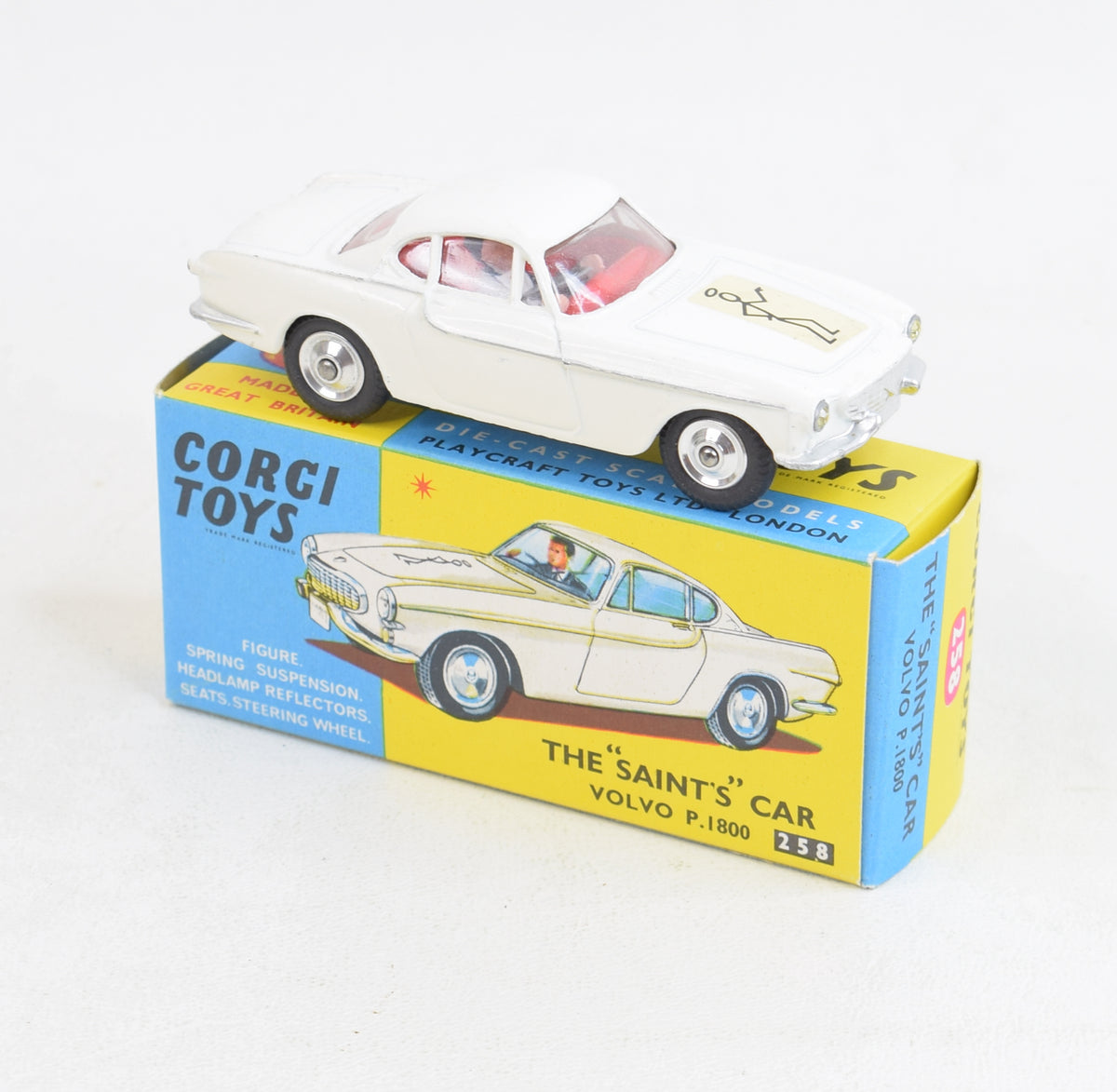 Corgi Toys 258 'Saint' P1800 Virtually Mint/Lovely box 