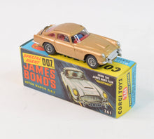 Corgi Toys 261 James Bond DB5 Virtually Mint/Nice box (Toffee Gold)
