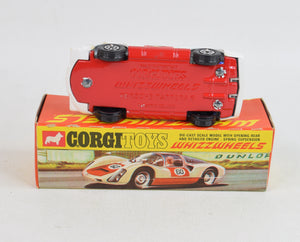 Corgi toys 371 Porsche Virtually Mint/Nice box (light blue blue engine cover)