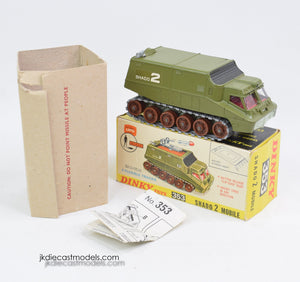 Dinky toys 353 SHADO 2 Mobile Virtually Mint/Boxed (Smooth roof) 'BGS Collection'