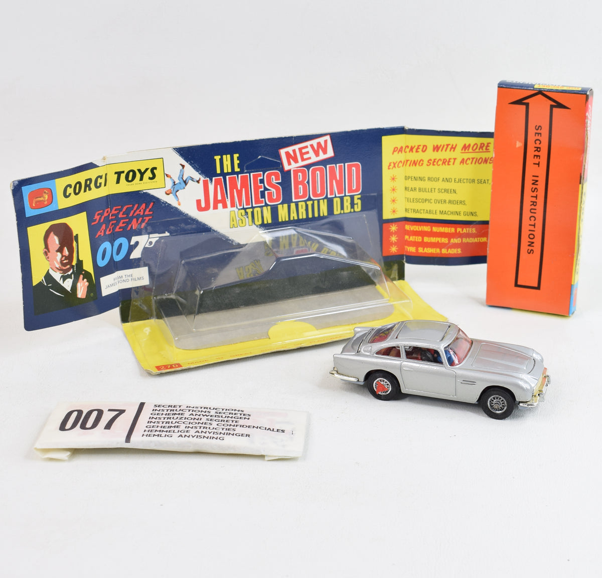 Corgi Toys 270 James Bond D.B.5 Virtually Mint/Nice box 