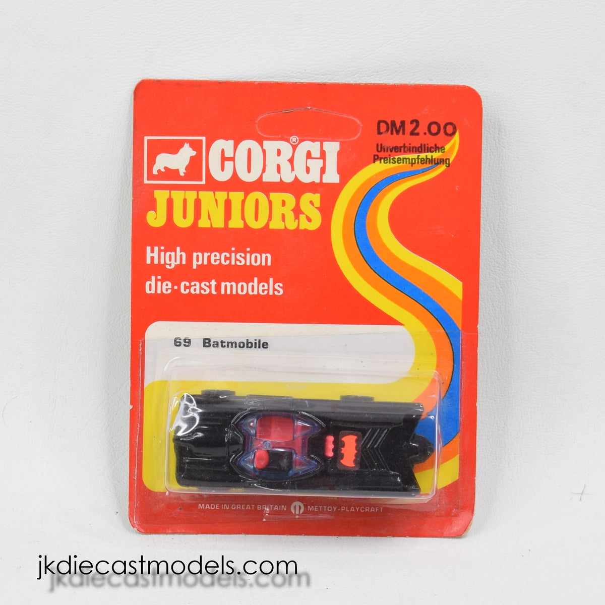 Corgi Junior 69 Batmobile M.O.C (German priced card) ''The Taurus Collection''