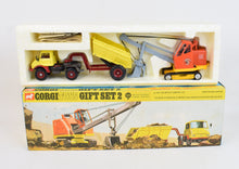 Corgi gift set 2 Unimog & Priestman Virtually Mint/Nice box