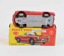 Dinky toy 114 Triumph Spitfire Virtually Mint/Nice box