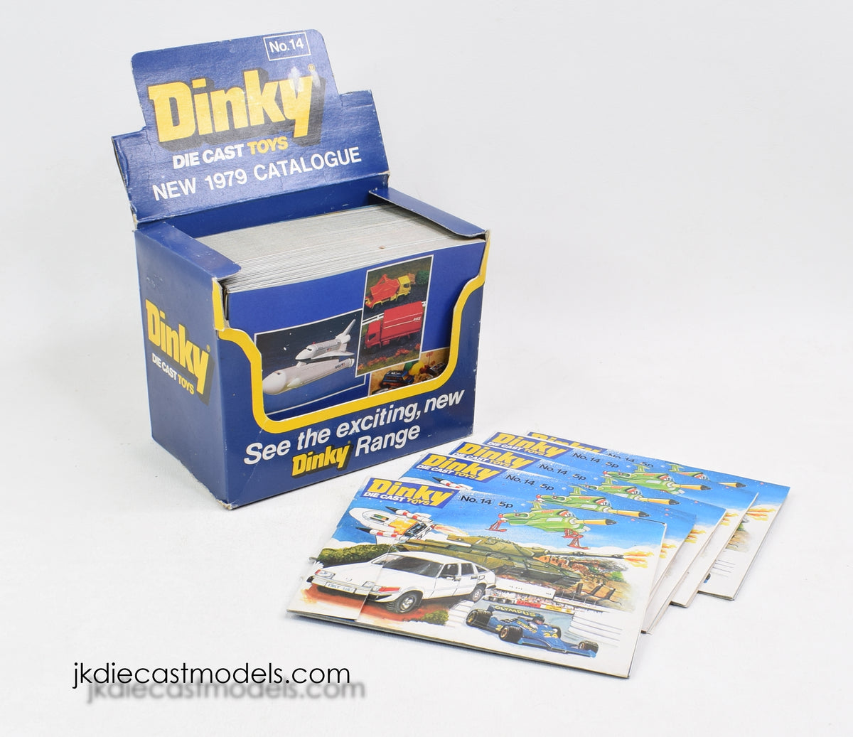 Dinky 50 x 1979 catalogues in counter top dispenser 'Cricklewood Collection'
