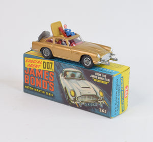Corgi Toys 261 James Bond DB5 Virtually Mint/Nice box (Toffee Gold)
