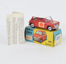 Corgi toys 333 Mini Cooper S 'Sun R.A.C Rally' Virtually Mint/Boxed