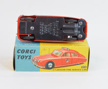 Corgi toys 213 2.4 Jaguar Fire Car Virtually Mint/Nice box