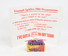 Dinky toy 114 Triumph Spitfire Virtually Mint/Boxed (With original shop flyer)