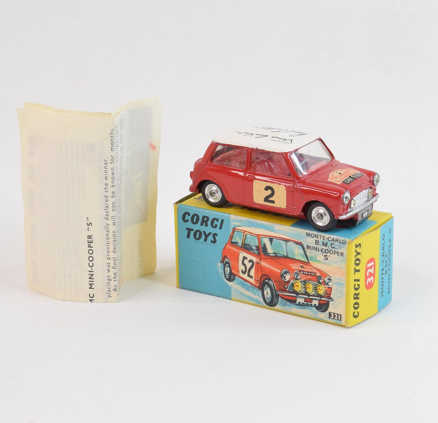 Corgi toys 321 B.M.C Mini Cooper 'S' Virtually Mint/Nice box