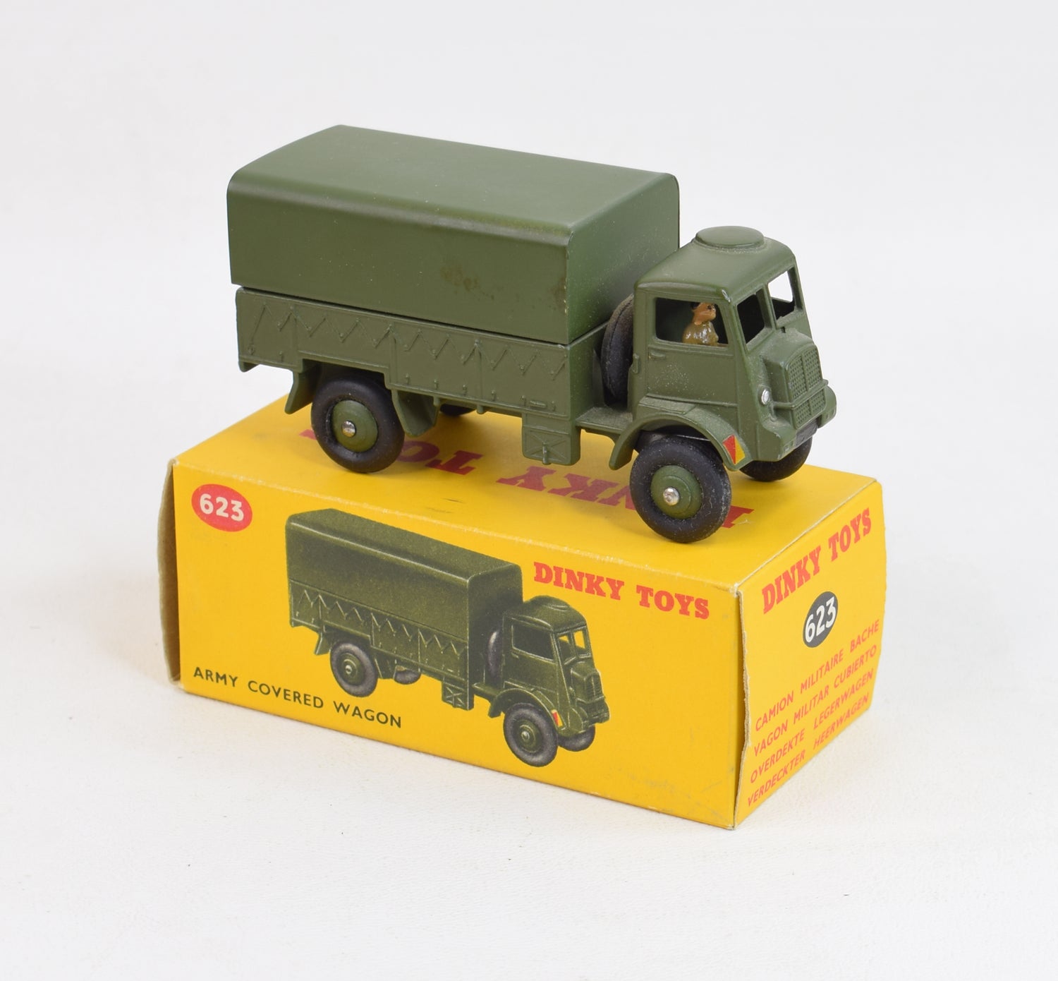 Dinky toys 623 Army Covered Wagon Virtually Mint/Nice box 