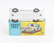 Corgi toys 325 Ford Mustang Virtually Mint/Nice box (Shaped spun hubs)