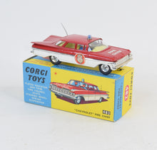 Corgi toys 482 'Chevrolet' Fire chief Virtually Mint/Nice box