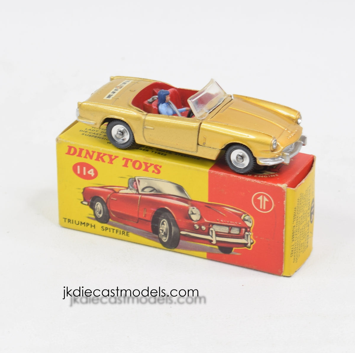 Dinky toy 114 Triumph Spitfire Virtually Mint/Boxed 'BGS Collection'