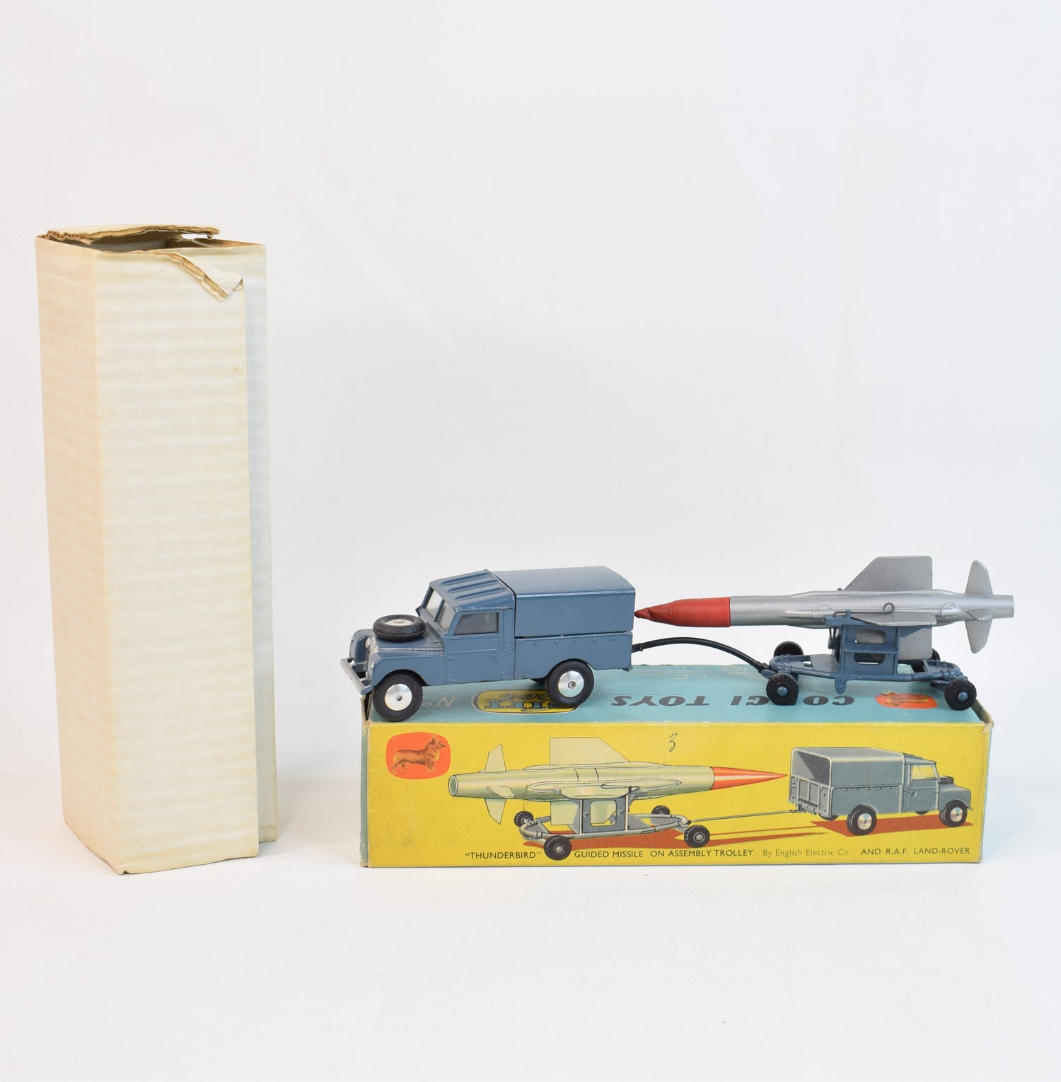 Corgi Gift Set 3 'Thunderbird' Guided Missile & R.A.F. Land Rover - Virtually Near Mint/Boxed