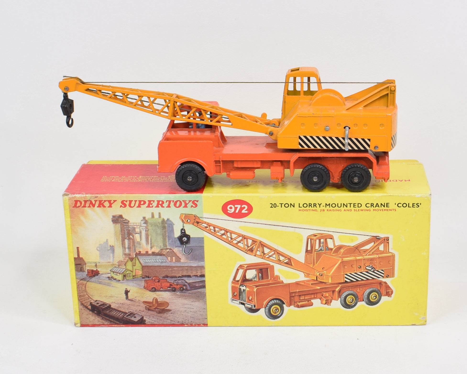 Dinky Toys 972 Crane Very Near Mint Boxed Black plastic hubs JK DIE CAST MODELS