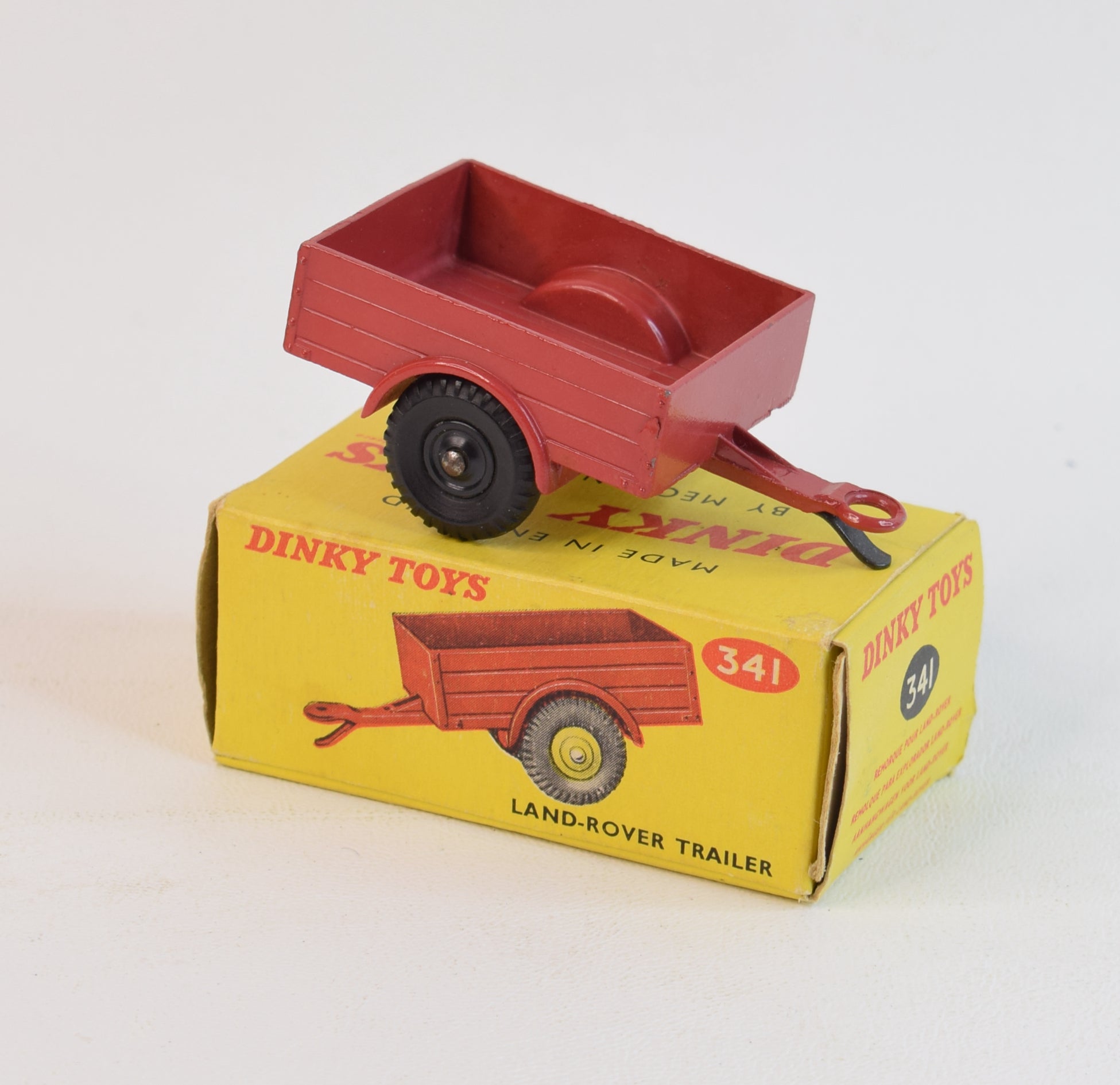 Ancienne DINKY TOYS 341 LAND-ROVER TRAILER + Boîte d'origine Ancienne DINKY TOYS 341 LAND-ROVER TRAILER + Boîte d'origine