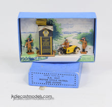 Dinky toys 44 Pre war A.A Hut, Motor Cycle & Guides Very Near Mint/Boxed