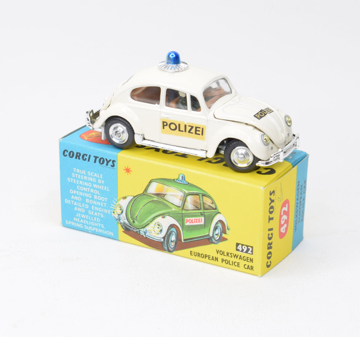 Corgi Toys 492 'Swiss Issue' European Police Car Very Near Mint/Boxed
