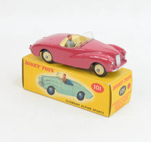 Dinky toy 101 Sunbeam Alpine Virtually Mint/Nice box