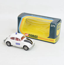 Corgi toys 373 VW 1200 Police car Virtually Mint/Nice box