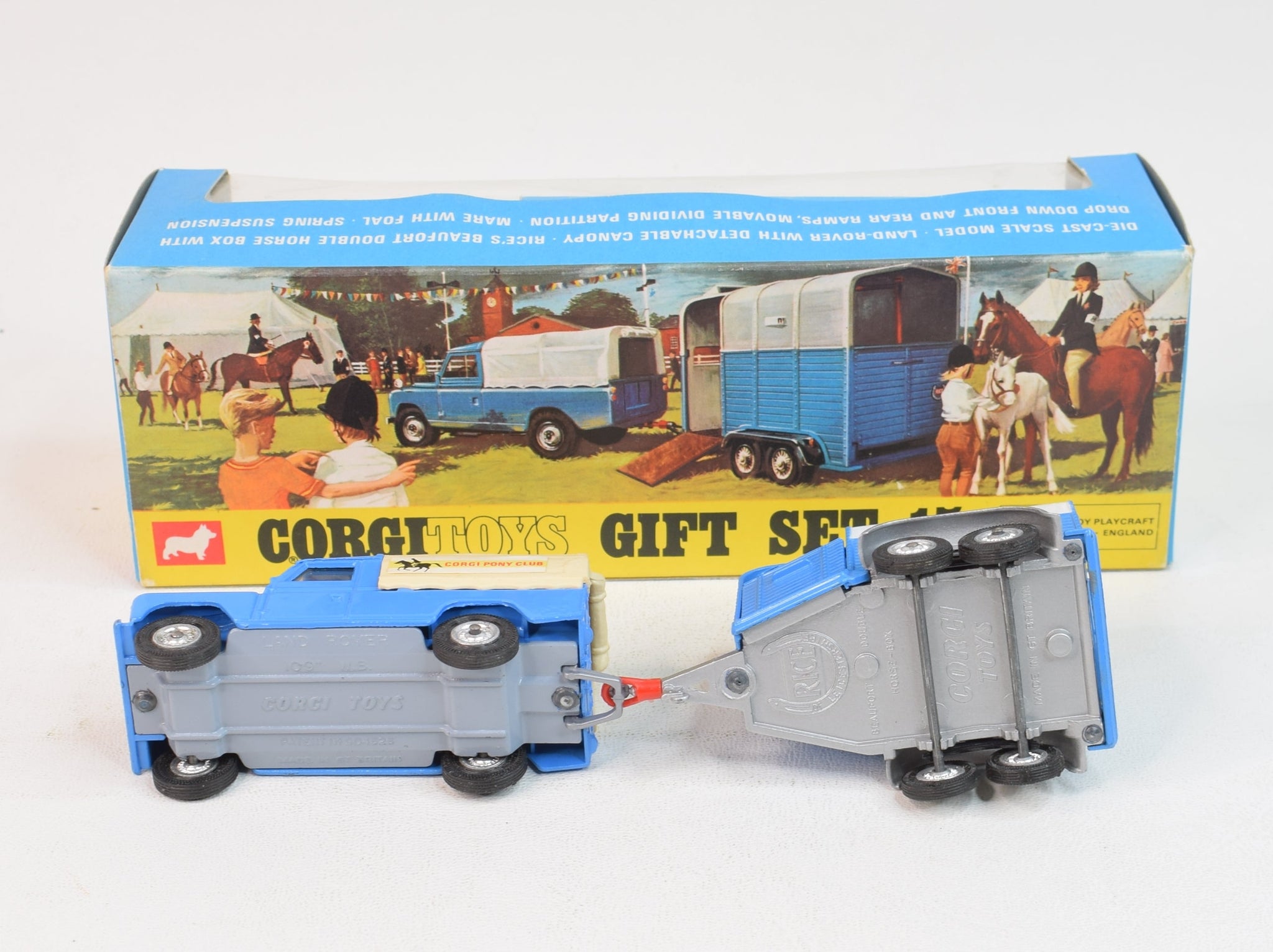 Corgi Toys Gift Set 15 Land-Rover with Rice's horse Trailer 