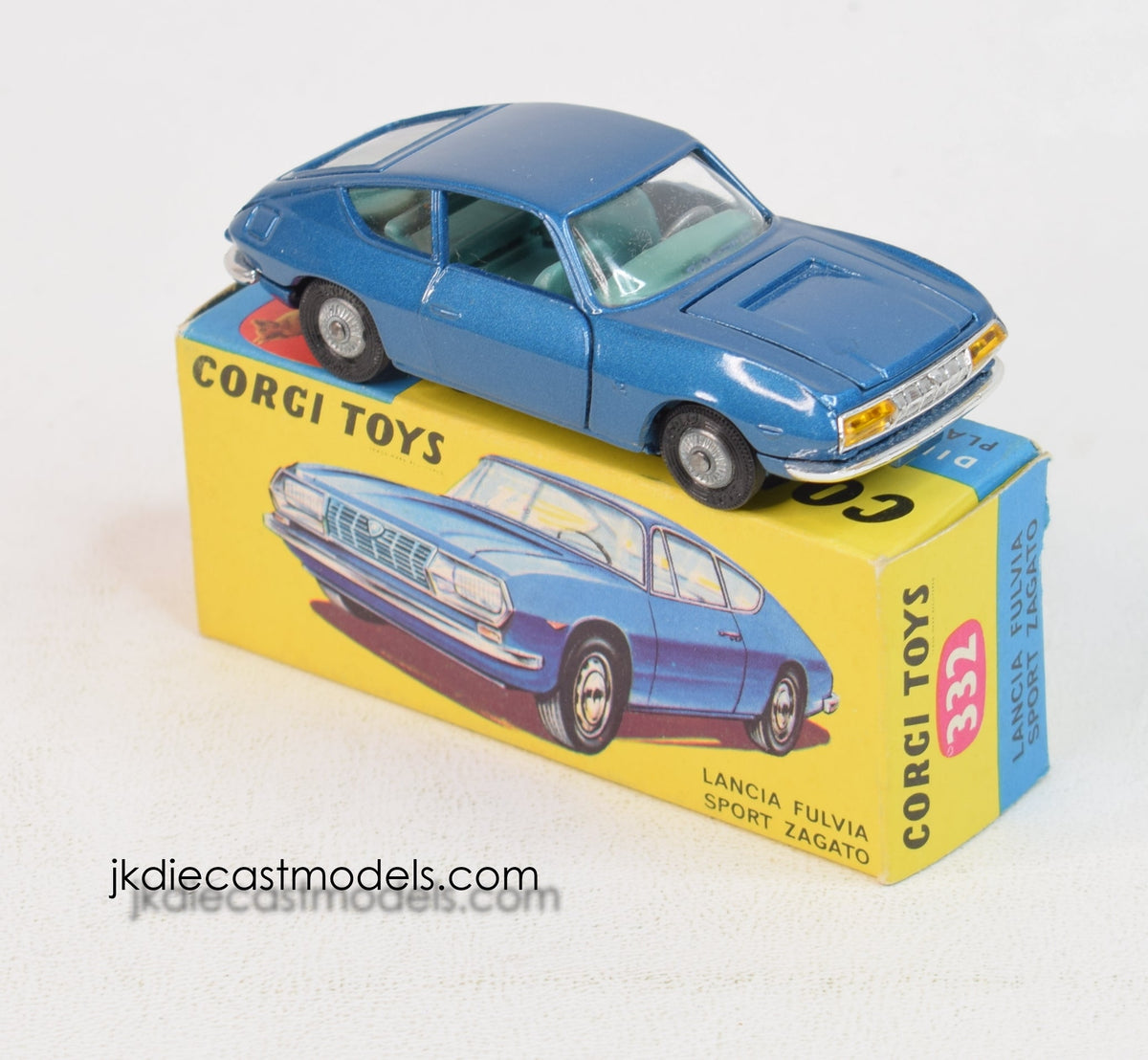 Corgi toys 332 Lancia Fulvia Sport Virtually Mint/Boxed 'Blue & Yellow' Collection