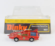 Dinky toys 103 Spectrum Patrol Car Virtually Mint/Nice box (Unley)