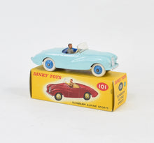 Dinky toy 101 Sunbeam Alpine Virtually Mint/Nice box (light blue)