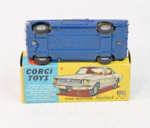 Corgi toys 320 Ford Mustang 2+2 Virtually Mint/Boxed 'Blue & Yellow' Collection