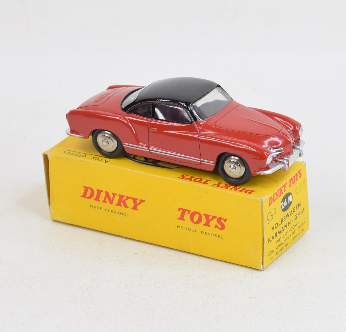 French Dinky Toys 24m VW Karmann Ghia Virtually Mint/Boxed