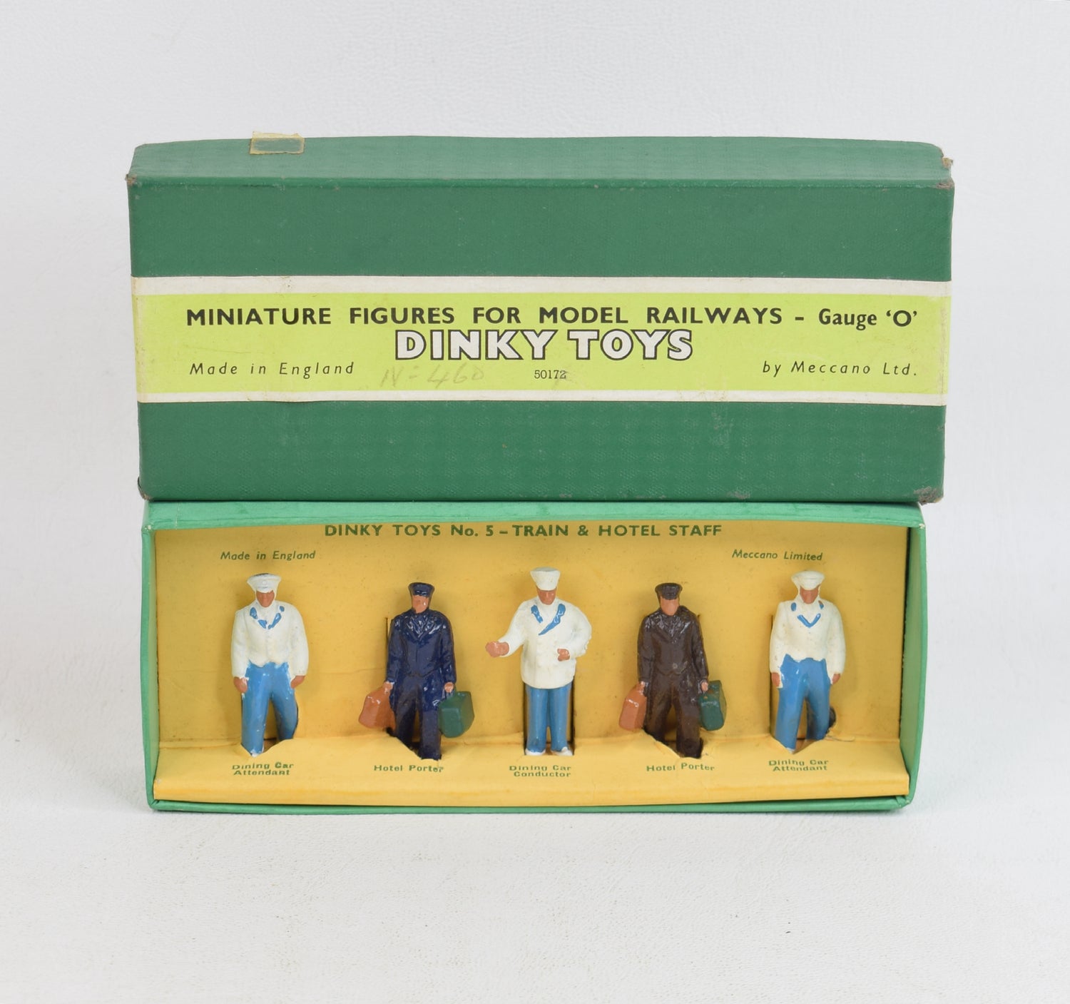Dinky toys 5 Train & Hotel Staff Virtually Mint/Nice box