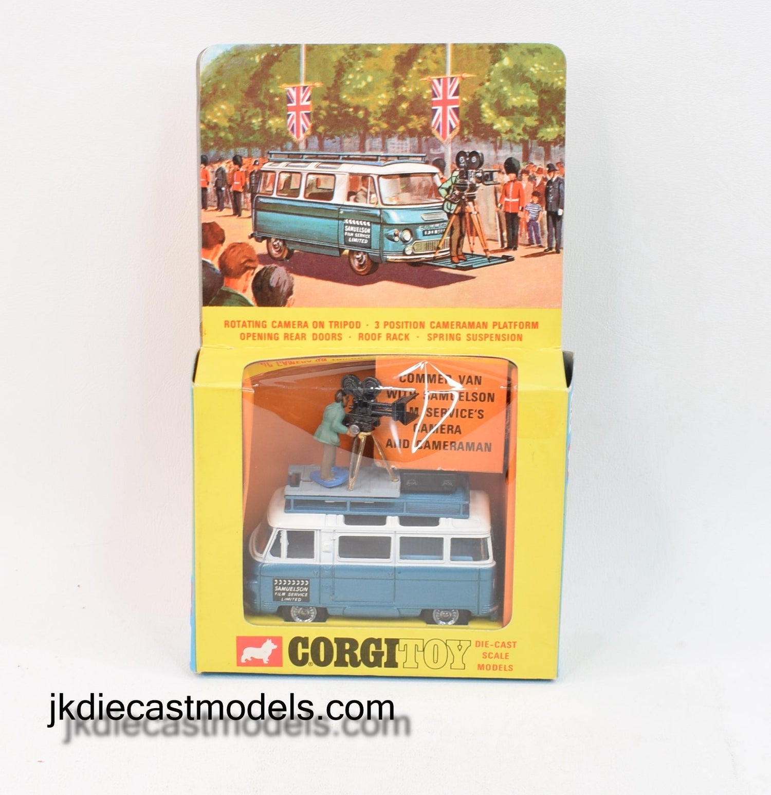 Corgi Toys 479 Commer Camera Van Virtually Mint/Lovely box (Cast hubs)