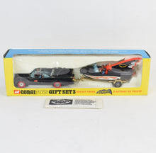 Corgi toys gift set 3 Virtually Mint/Boxed (Red wheel & correct box)