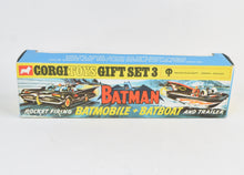 Corgi toys gift set 3 Virtually Mint/Boxed (Red wheel & correct box)