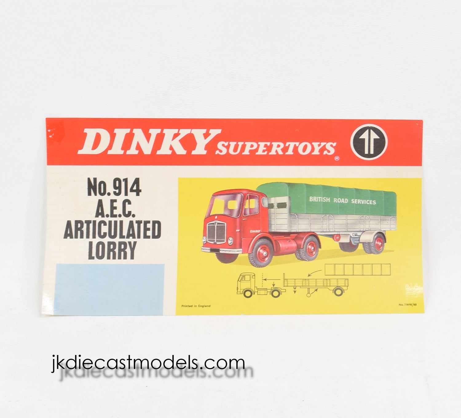 Dinky toy 914 A.E.C shop display flyer/poster