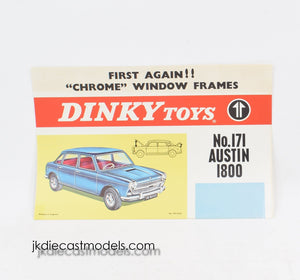 Dinky 171 Austin 1800 shop display flyer/poster