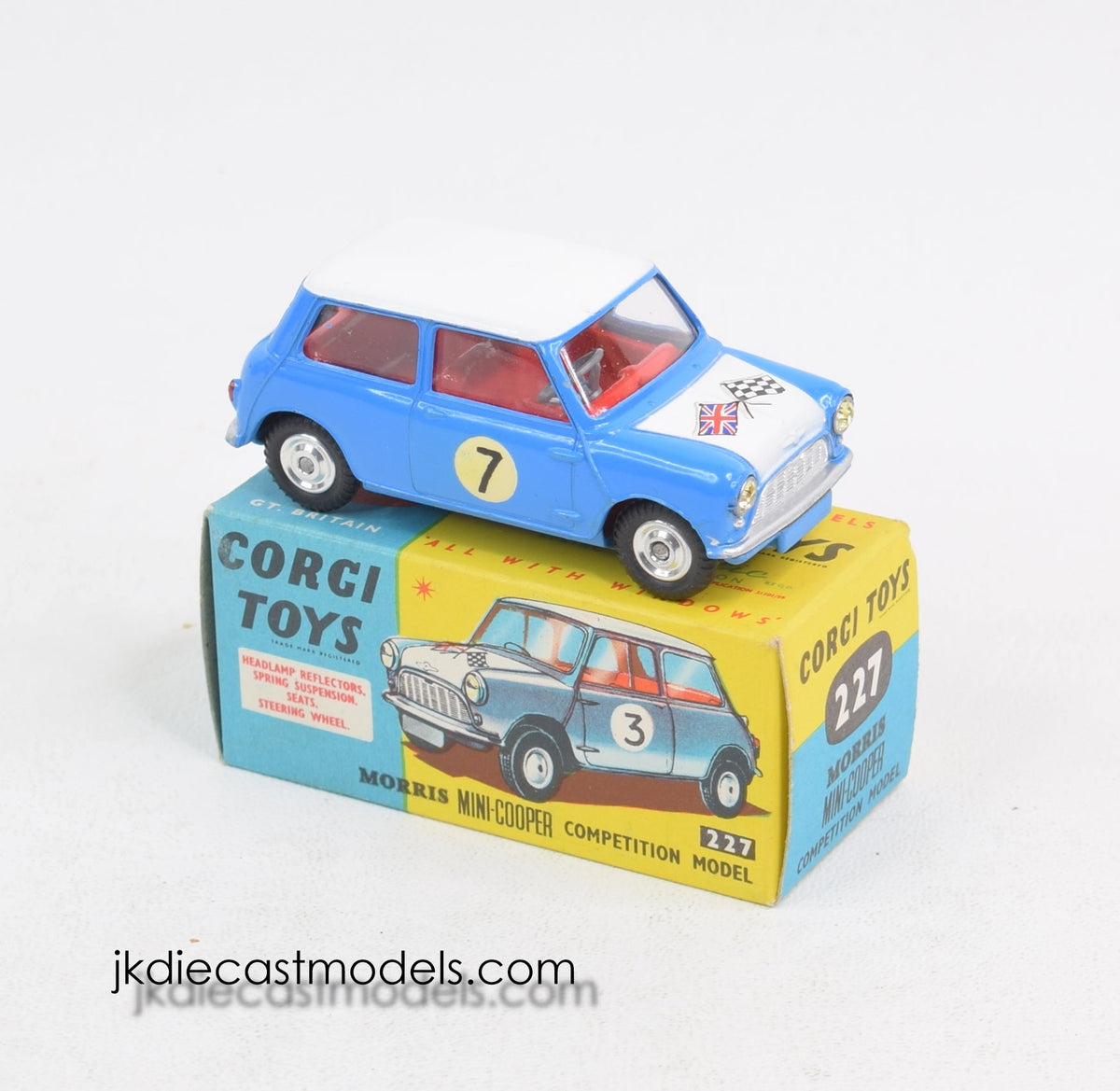 Corgi toys 227 Mini-Cooper Competition Virtually Mint/Nice box