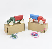 Tri-ang toys Pull-A-Long container lorry x 2