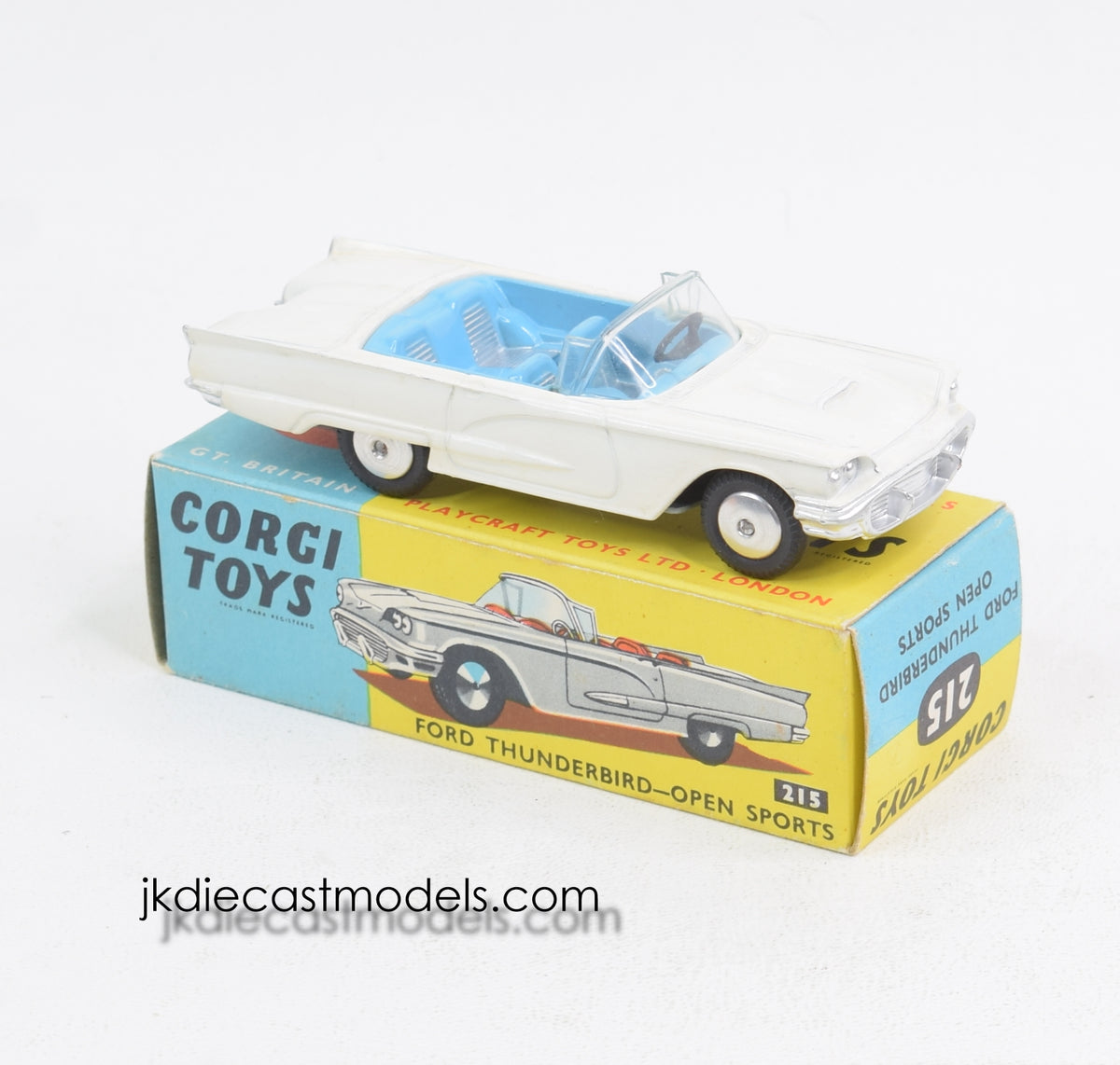 Corgi Toys 215 Ford Thunderbird Virtually Mint/Nice box 'Carlton Collection'