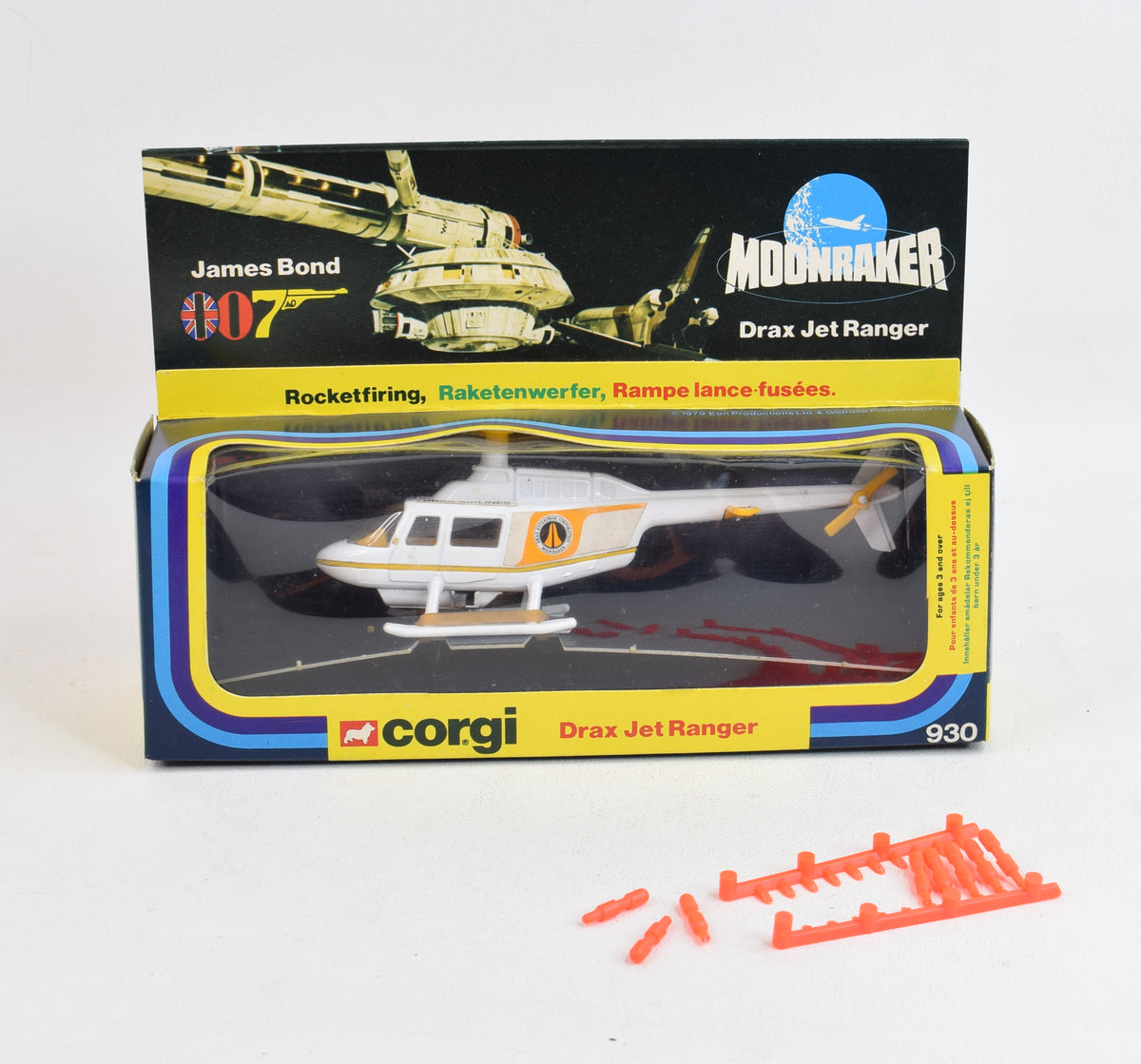 Corgi toys 930 Drax Jet Ranger Helicopter Mint/Lovely box