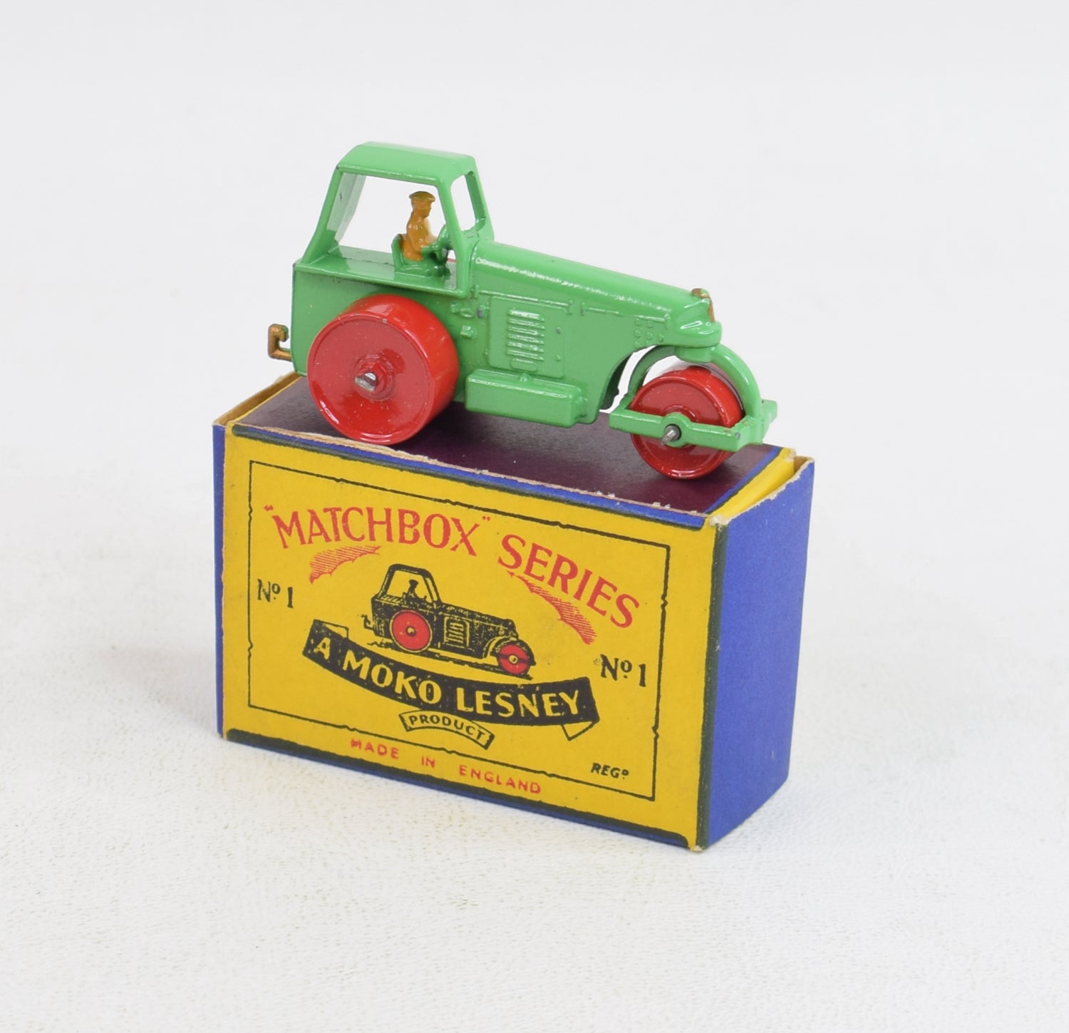 Matchbox Lesney 1 Road roller Virtually Mint/Nice box