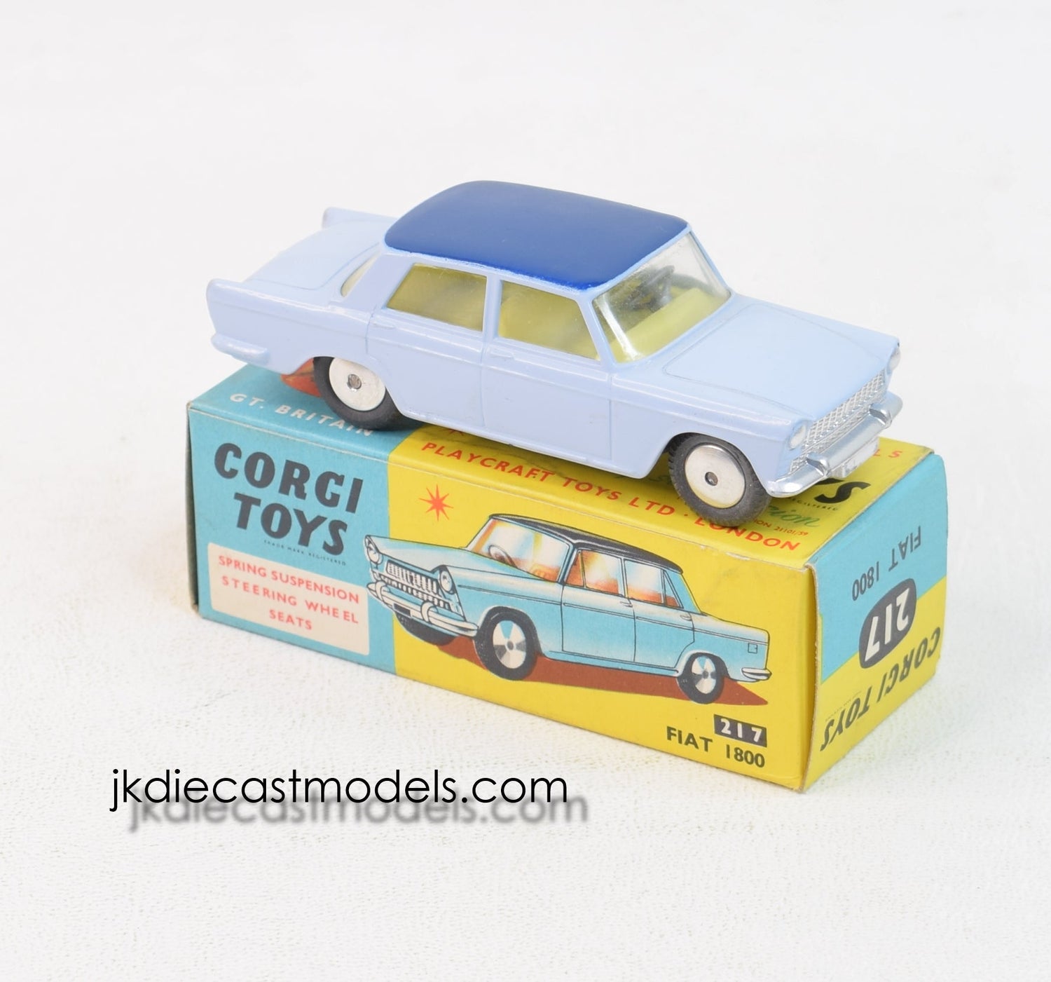 Corgi toys 217 Fiat 1800 Virtually Mint/Nice box