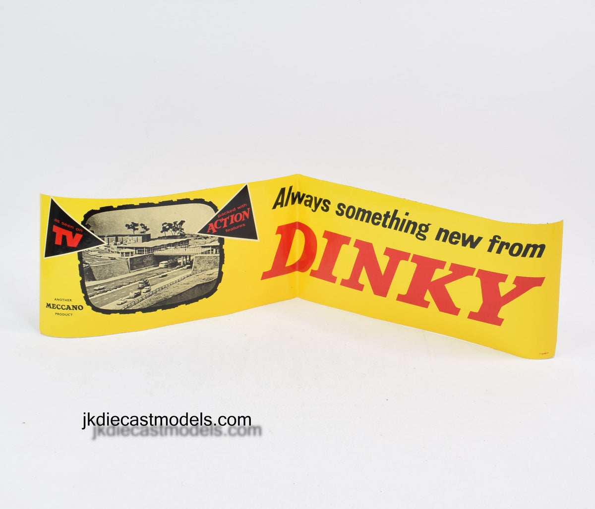 Dinky toy 'AS SEEN ON TV' and 'ALWAYS SOMETHING NEW' shop display sticker 71648/3 (No.1)
