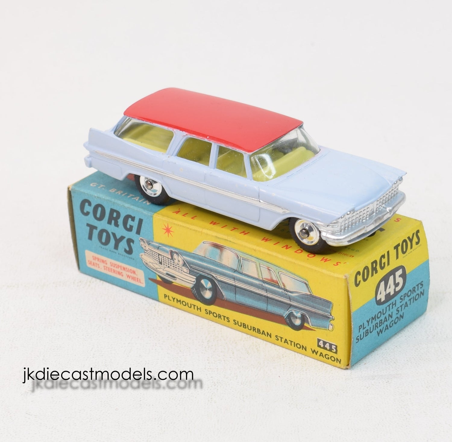Corgi toys 445 Plymouth Station Wagon Very Near Mint/Boxed 'Ribble Valley' Collection