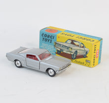 Corgi toys 320 Mustang Virtually Mint/Nice box (Shaped hubs)