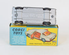 Corgi toys 320 Mustang Virtually Mint/Nice box (Shaped hubs)