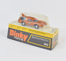 Dinky toys 103 Spectrum Patrol Car Virtually Mint/Nice plinth/bubble (Unley)
