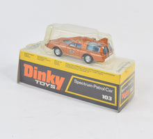 Dinky toys 103 Spectrum Patrol Car Virtually Mint/Nice plinth/bubble (Unley)