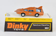 Dinky toys 103 Spectrum Patrol Car Virtually Mint/Nice plinth/bubble (Unley)